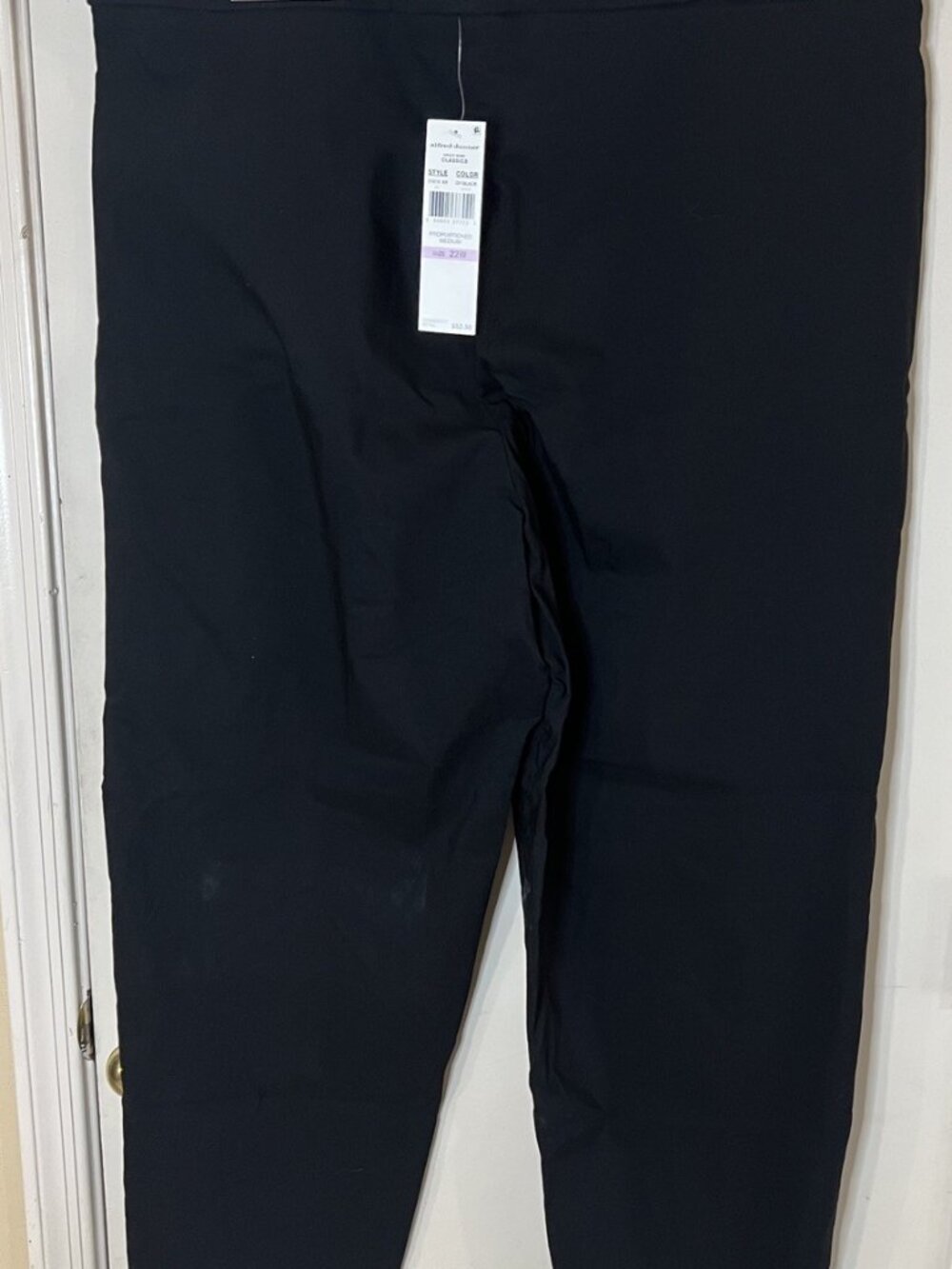 Alfred Dunner Allure Black Dress Pants Straight Leg Mid Rise Stretch 30in 22W